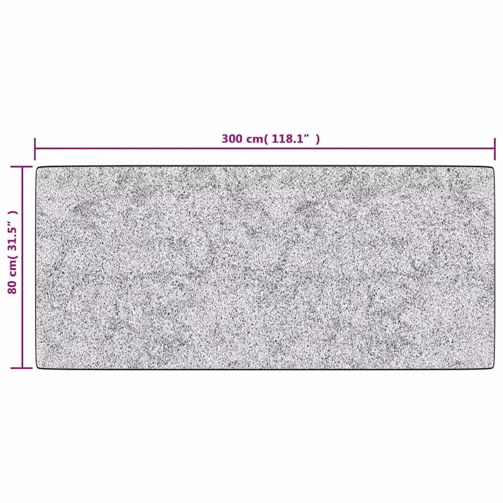 Berkfield Home Washable Grey Anti Slip Stone Look Round Rug, W: 100 cm