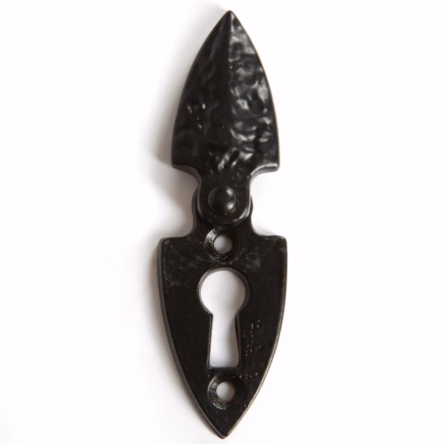 Hammer and Tongs Arrowhead Escutcheon Plate with Cover, Black, Pack of 5, W: 30 mm, H: 55 mm – 4