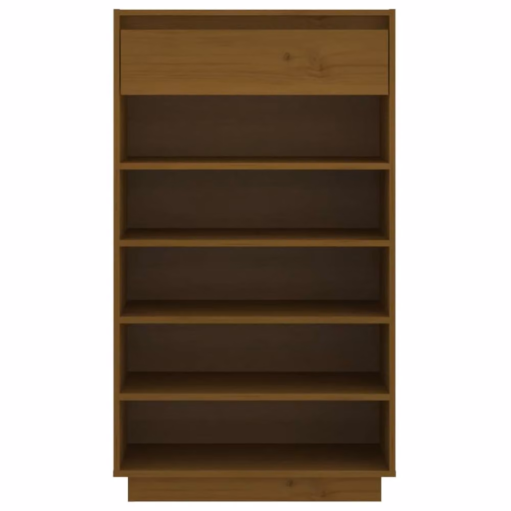 Berkfield Home Honey Brown Solid Wood Pine Shoe Cabinet W/D/H: 60 x 34 x 105 cm – 3
