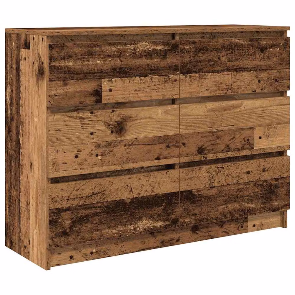 Berkfield Home Rustic Old Wood Sideboard in Brown, W/D/H: 100 x 35 x 76 cm – 2