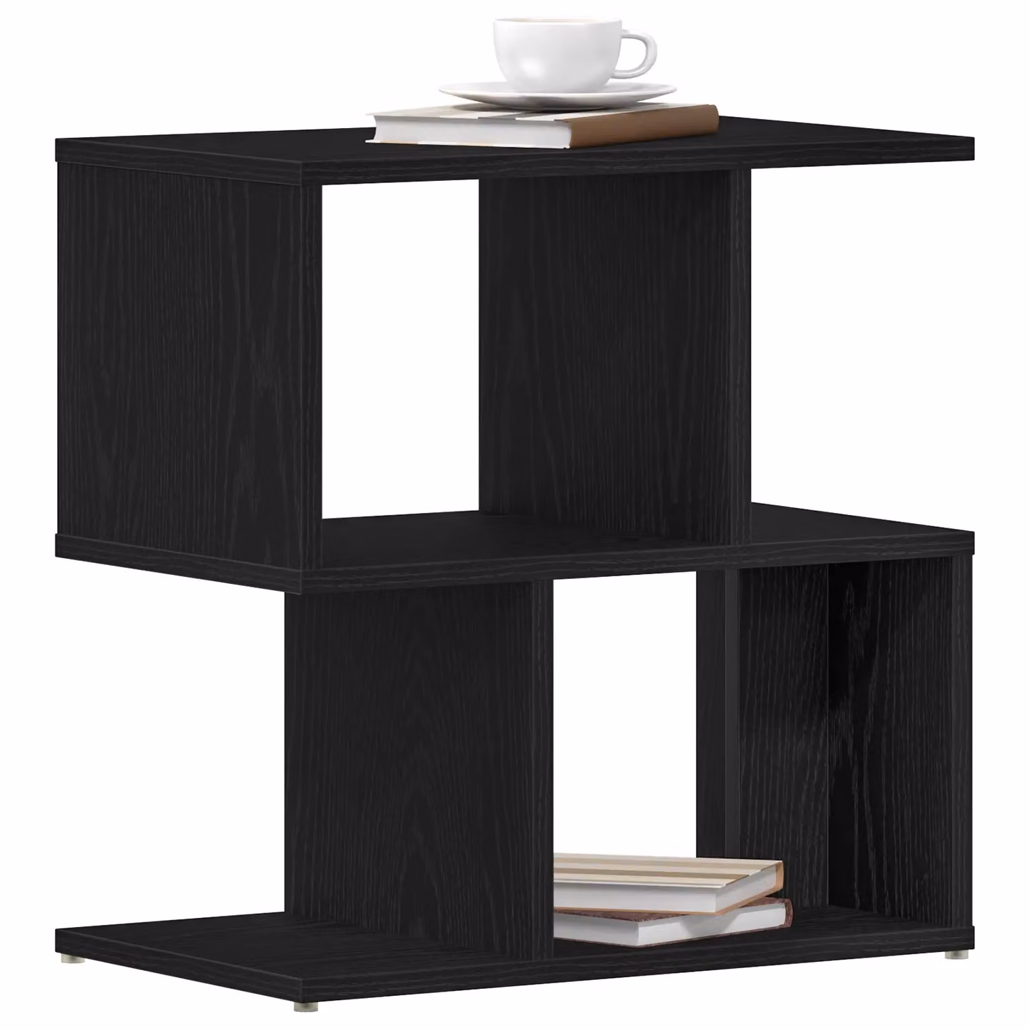 Berkfield Home Set of 2 Modern Black Oak Bedside Cabinets, W/D/H: 50 x 30 x 51.5 cm – 3