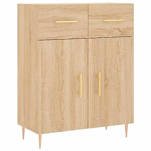 vidaXL Sonoma Oak Sideboard in Brown, W/D/H: 69.5 x 34.0 x 90.0 cm