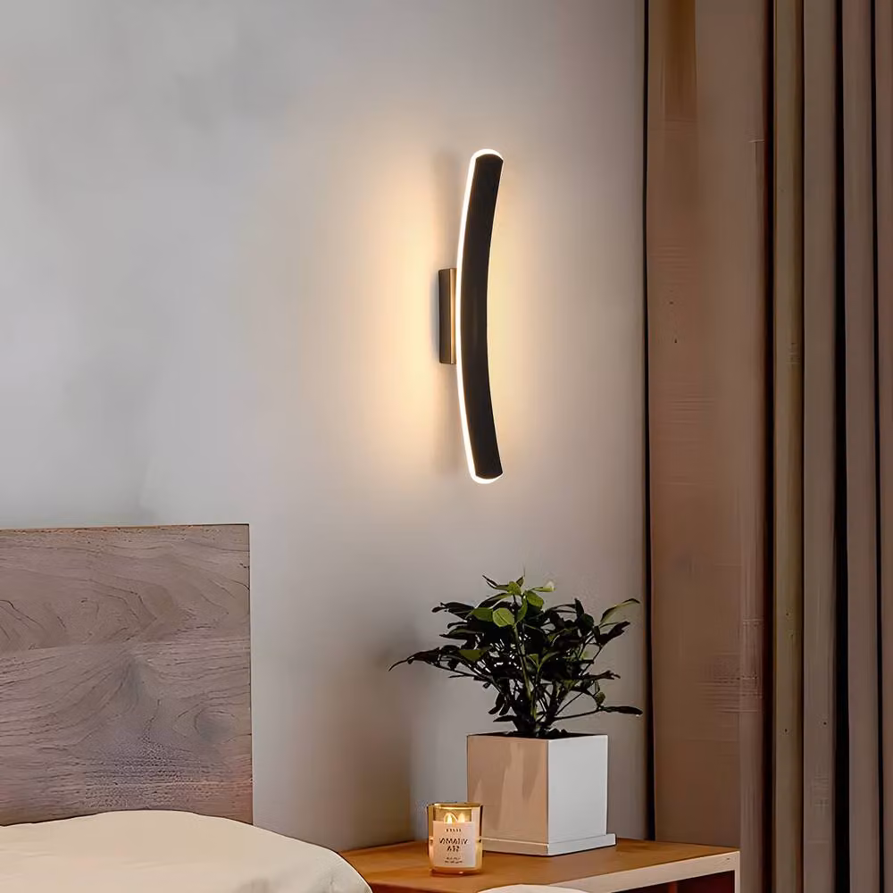 Goeco Black LED Wall Lamp with 13W Warm White 3000K Light and Adjustable Rotating Design – 2