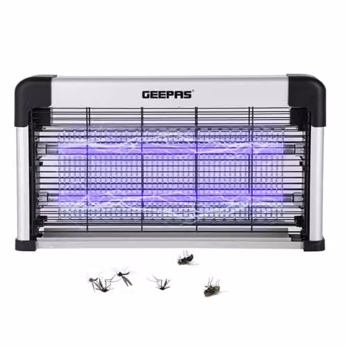 GEEPAS 30W Electric Insect Killer UV Fly Zapper in White for Flies, Moths, Mosquitoes and Wasps – 1