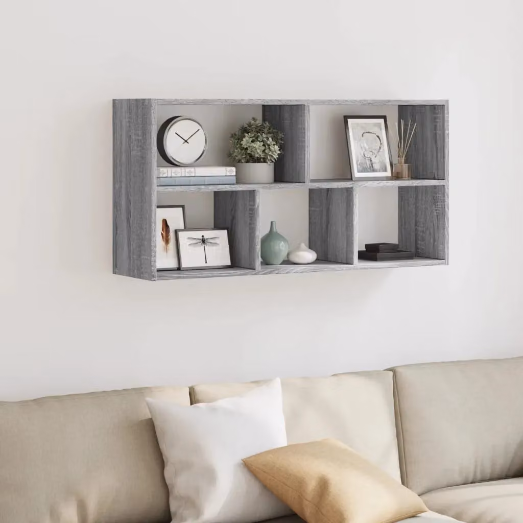 Berkfield Home Wall Mounted Shelf in Grey, W/D/H: 100 x 25 x 50 cm – 3