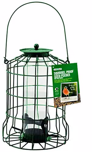 Gardman Bird Feeder in Natural Brown and Green, W/D/H: 16 x 16 x 25.5 cm