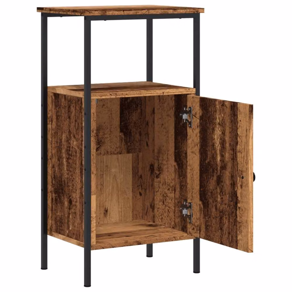 Berkfield Home Classic Bedside Cabinets, 2 Piece Set in Brown Old Wood, W/D/H: 41 x 31 x 80 cm – 4