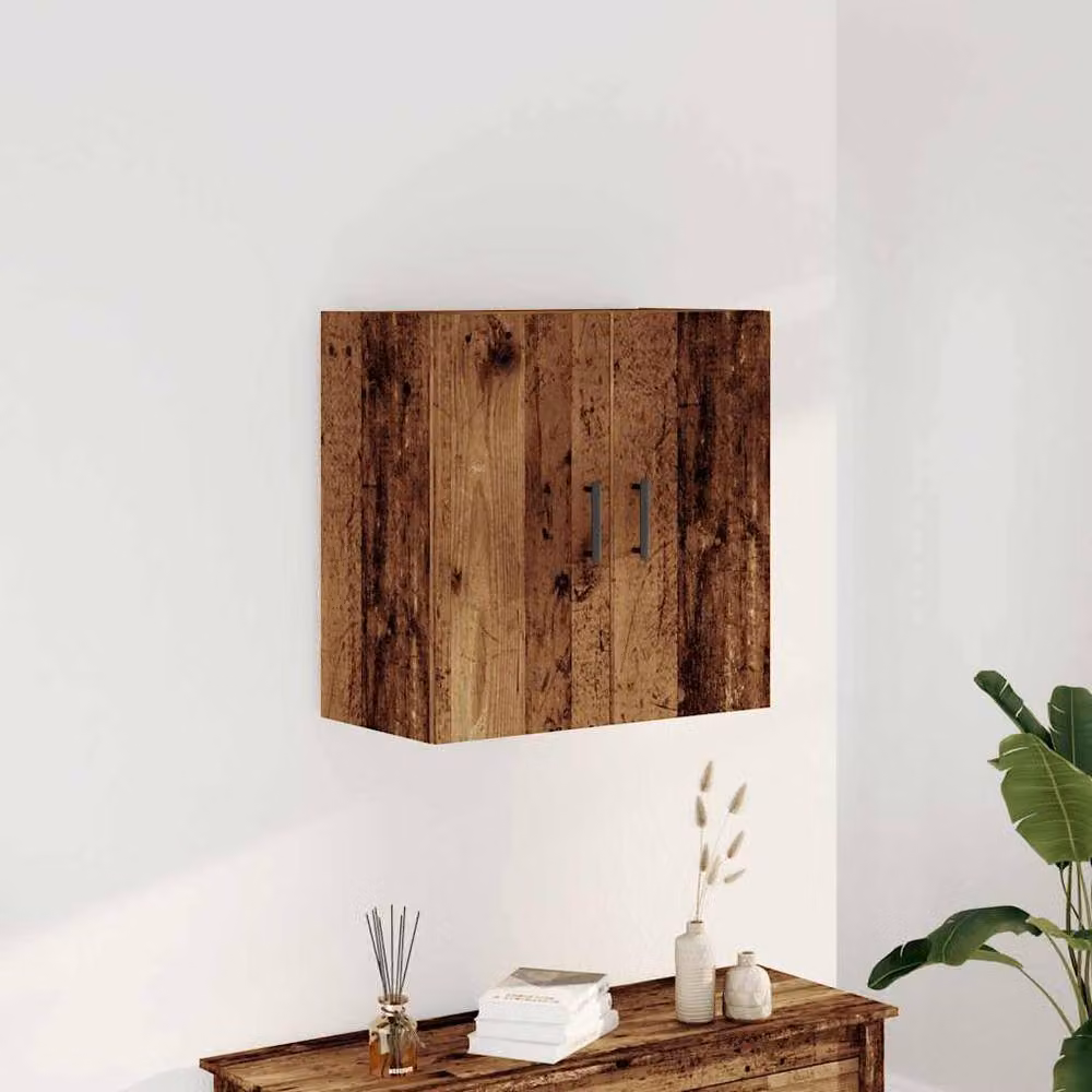 Berkfield Home Wall Mounted Rustic Wood Cabinet in Brown, W/D/H: 60 x 31 x 60 cm – 3