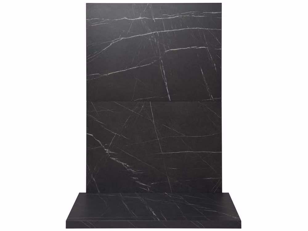 Acantha x2 Tile and Hearth Set in Black Marble Effect – 2