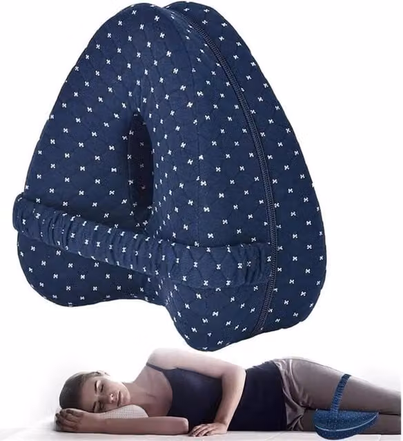 Havendro Blue Memory Foam Alignment Wedge Pillow for Hip Pain and Sciatica Relief – 1