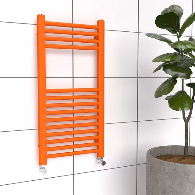 Lux Heat Coloured Towel Radiator in Orange, W/H: 40 x 80 cm