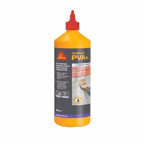 Sika SikaBond PVA+ Water Based General Purpose Adhesive, Primer and Sealer, 500ml, White