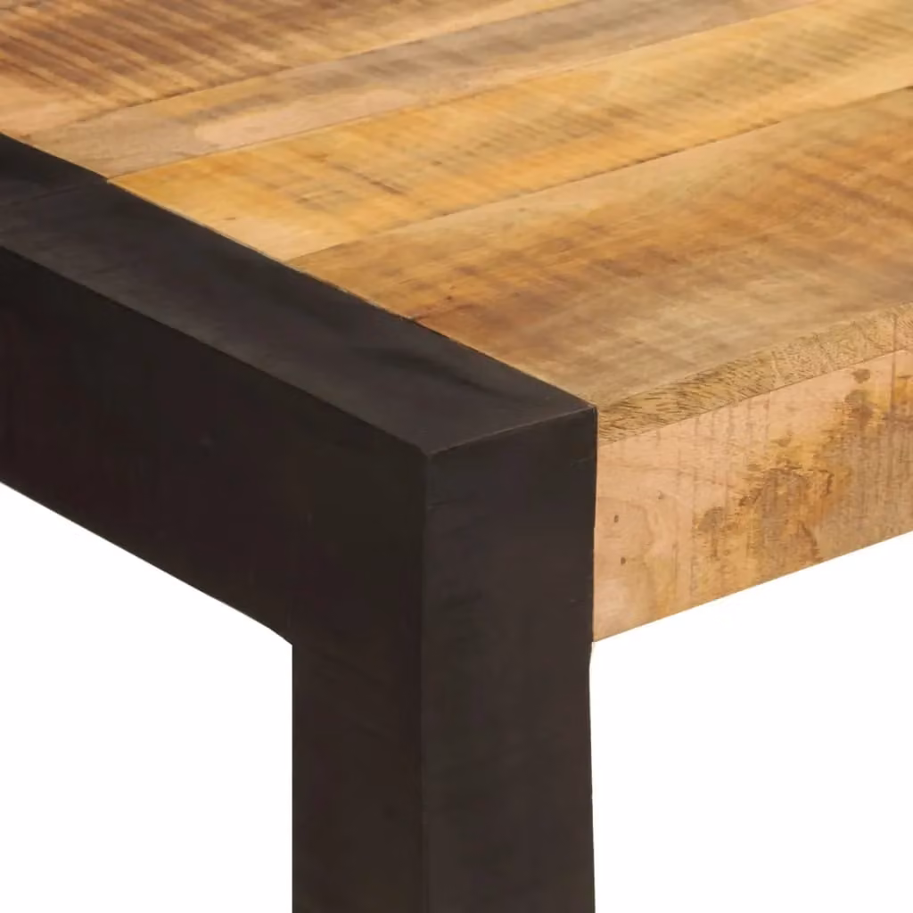 Berkfield Home Rectangular Mango Wood Dining Table in Brown, W/D/H: 120 x 60 x 76 cm – 4