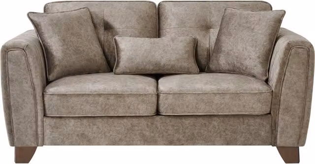Comfy Living Modular Microfibre Upholstered Sofa Set in Grey or Brown