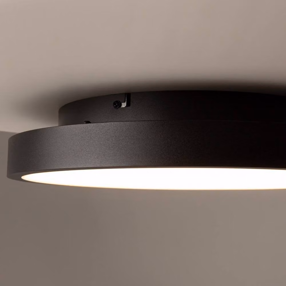 Netlighting Orign Modern Semi Flush Ceiling Light, Black, W: 60 cm, D: 40 cm, 3000K Warm White LED, 450lm – 3