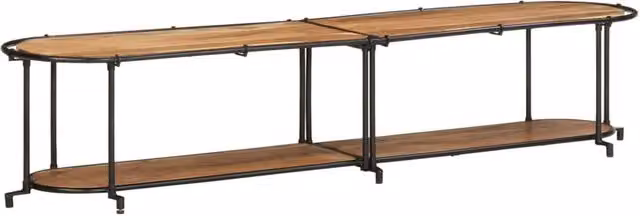 Berkfield Home Industrial Acacia Wood TV Cabinet in Brown and Black, W/D/H: 200 x 42 x 40 cm