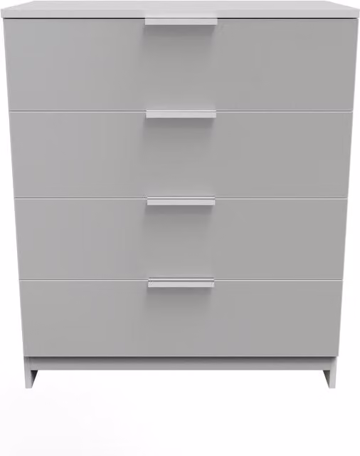 Ready Assembled 2 U Dover 4 Drawer Chest in Mid Grey