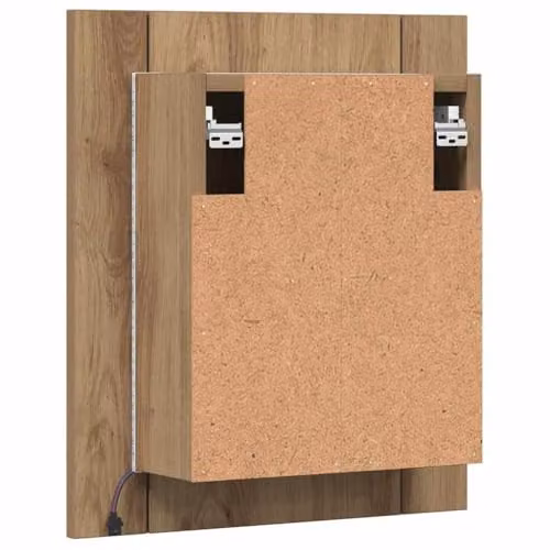 vidaXL LED Bathroom Mirror Cabinet in Artisan Oak, Brown, W/D/H: 40 x 12 x 45 cm – 5