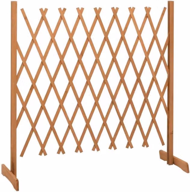 Berkfield Home Garden Orange Wood Trellis Fence, W/H: 100 x 180 cm