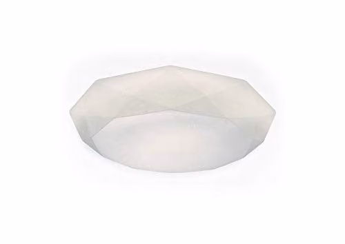 Netlighting Mantra M5113 Diamante Round LED Ceiling Light, 21W, 5000K Cool White, 2100lm, White Plastic