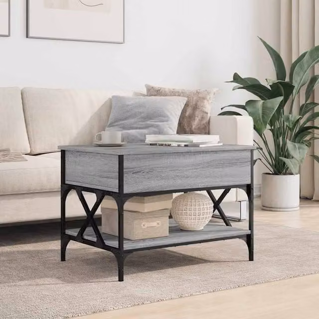 Berkfield Home Grey Sonoma Coffee Table with Lift Mechanism, W/D/H: 70 x 50 x 50 cm – 1
