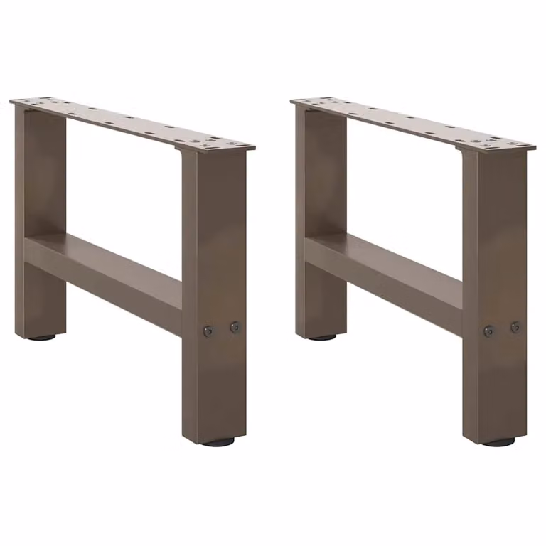 Berkfield Home Geometric Steel Coffee Table Legs, Grey Matt, 2 Pieces, H: 50 cm