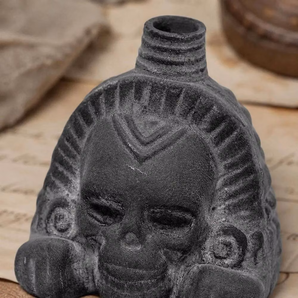 FLAVORA 2-Piece Authentic Aztec Death Whistle in Grey, W/D/H: 100 x 15 x 15 cm – 3