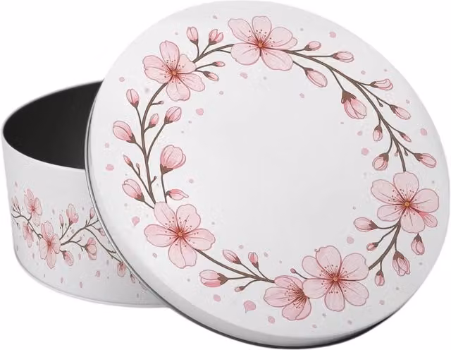 Purely Home Round Cake Tin in Pink and White