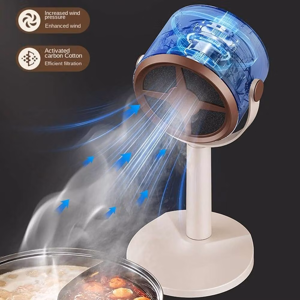 NESTLUNE Mini Portable Smoke Purifier Fan, Beige, W/D/H: 100 x 15 x 15 cm – 3