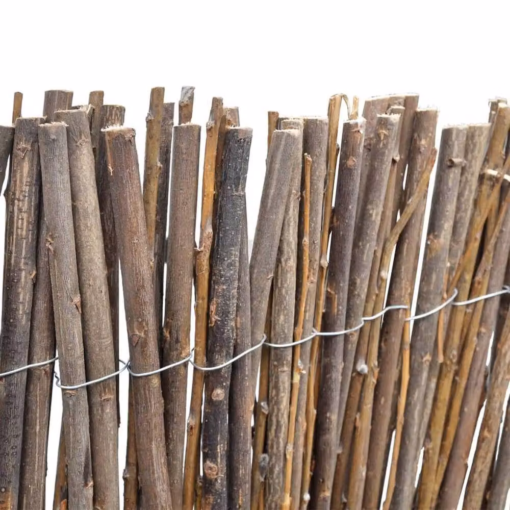 Berkfield Home Willow Fence, Brown, W: 5 m, H: 1 m – 3