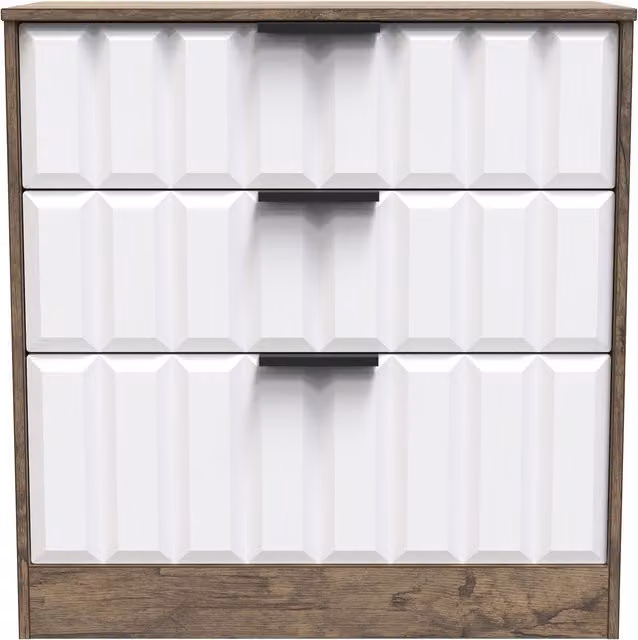 Ready Assembled 2 U Seattle 3 Drawer Deep Chest in Dark Brown – 1