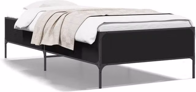 Berkfield Home Modern Bed Frame in Black, W/D/H: 100 x 200 cm – 1