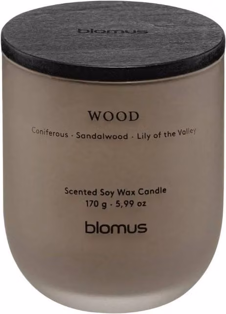 Blomus TUOKSU Wood Scented Soy Wax Candle in Light Brown – 1