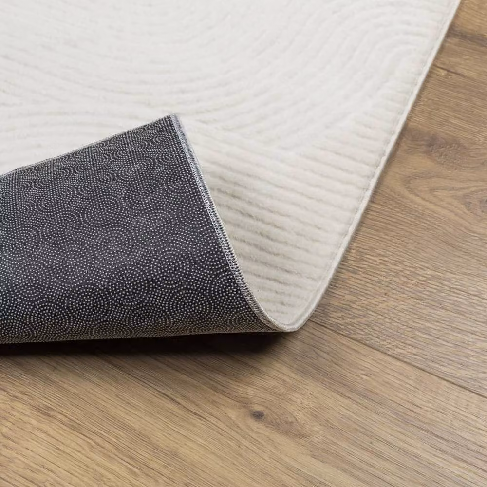 Berkfield Home IZA Short Pile Scandinavian Style Geometric Rug in Cream and Beige, W: 240 cm, D: 340 cm – 2