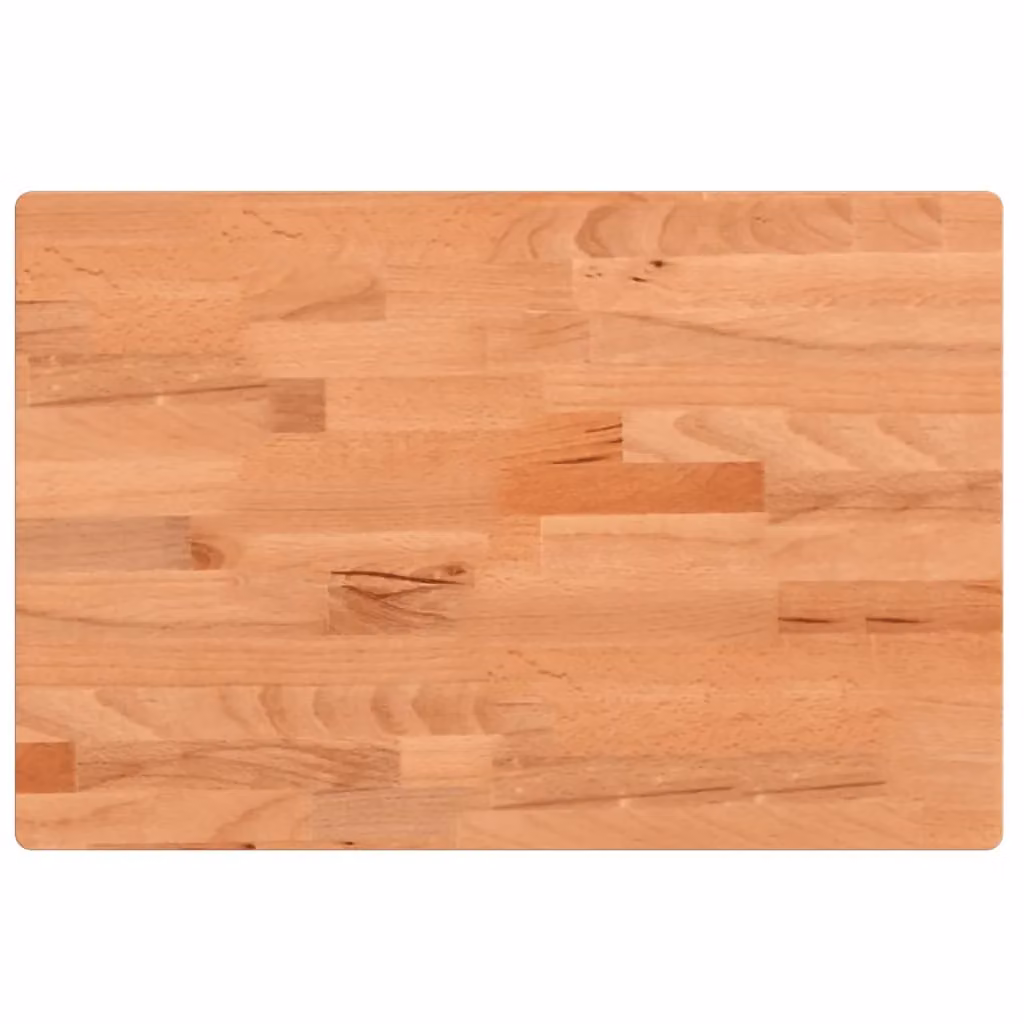 Berkfield Home Solid Wood Beech Bathroom Countertop, Brown, W: 80 cm, D: 40 cm, H: 4 cm – 2