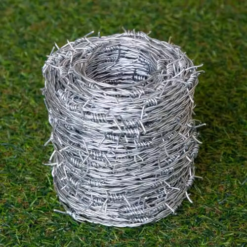 Samuel Alexander Silver Galvanised Steel Security Barbed Wire with Plastic Storage Tub, 30m x 1.7mm – 1