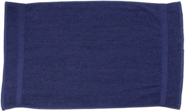 Towel City Classic Navy Blue Cotton Terry Hand Towel with Hanging Loop