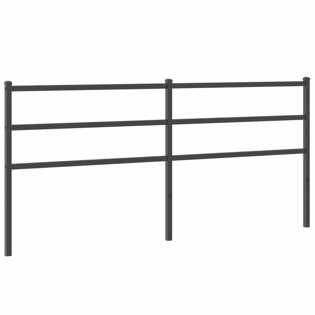 Berkfield Home Classic Metal Headboard in Black, Width: 193 cm – 2