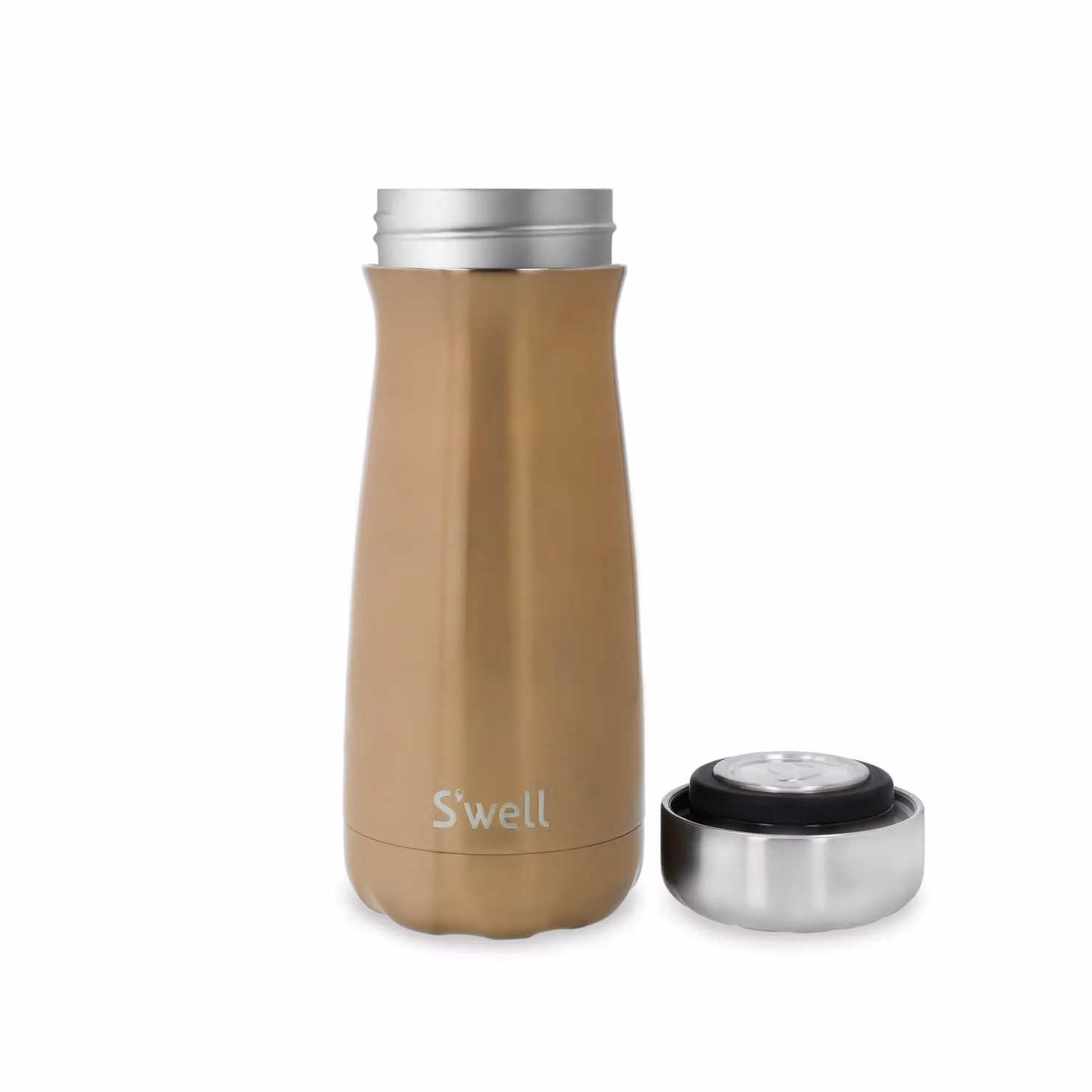 S'well Pyrite Traveler Vacuum Insulated Stainless Steel Water Bottle, Gold, 470ml – 5