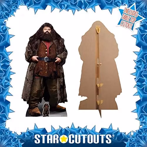 Star Cutouts SC1477 Rubeus Hagrid Wizard Large Cardboard Cutout, Multicolour Harry Potter Themed Party Decoration, H: 197 cm x W: 96 cm – 5