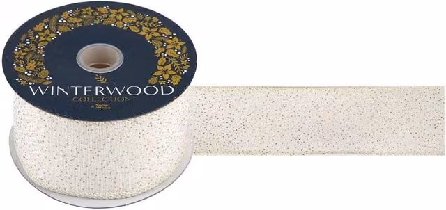 VFM e-Store Gold Christmas Ribbon Garland, W: 6 cm, H: 10 cm – 1