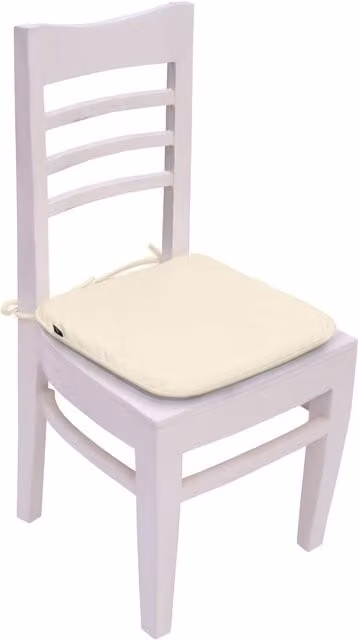 Gardenista Reversible Velvet Square Dining Chair Seat Pads with Ties in Beige