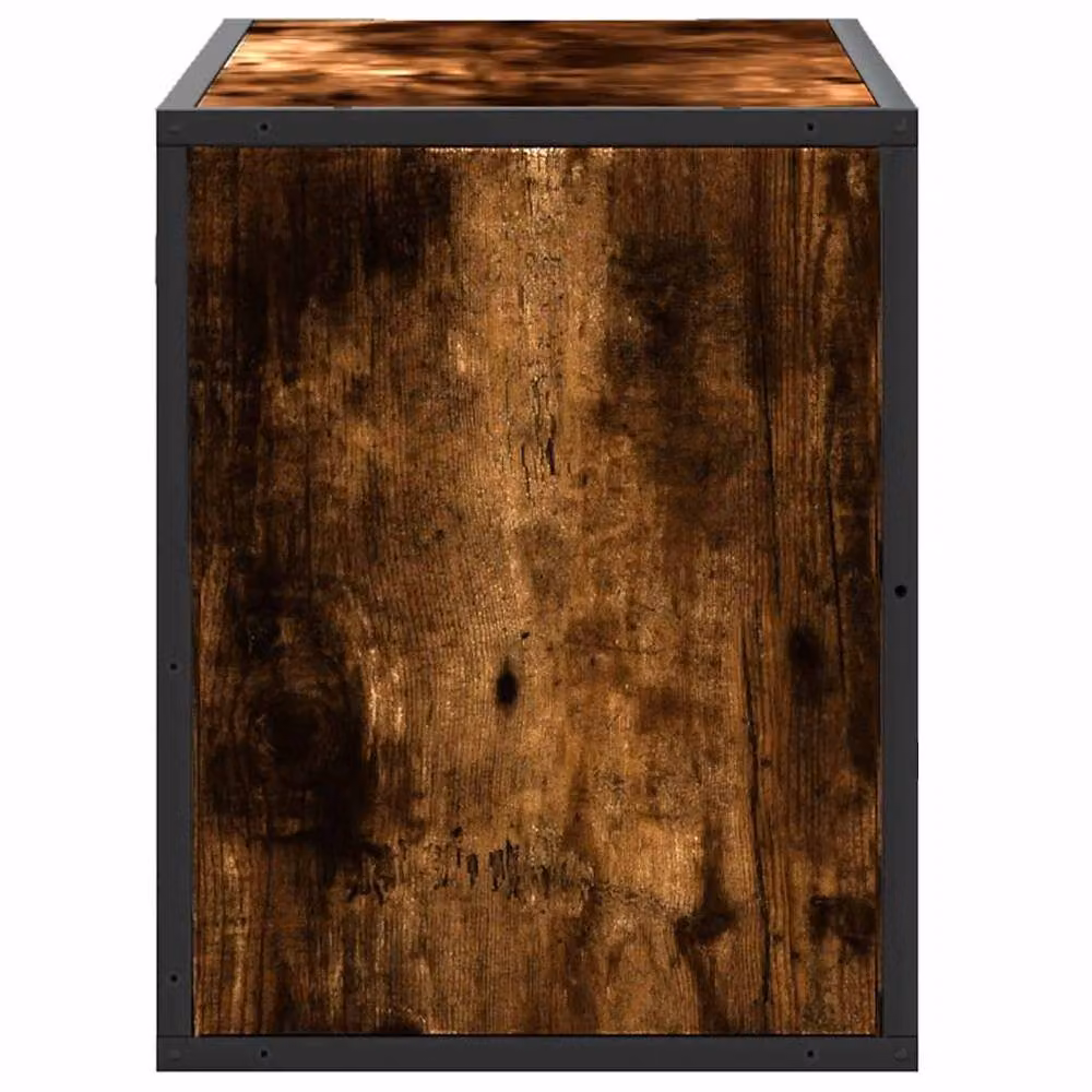 Berkfield Home Industrial TV Cabinet in Smoked Oak and Brown, W/D/H: 80 x 31 x 39.5 cm – 5
