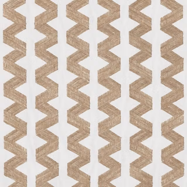Prestigious Textiles Pedro Striped Linen and Cotton Fabric in Sand, Beige and White