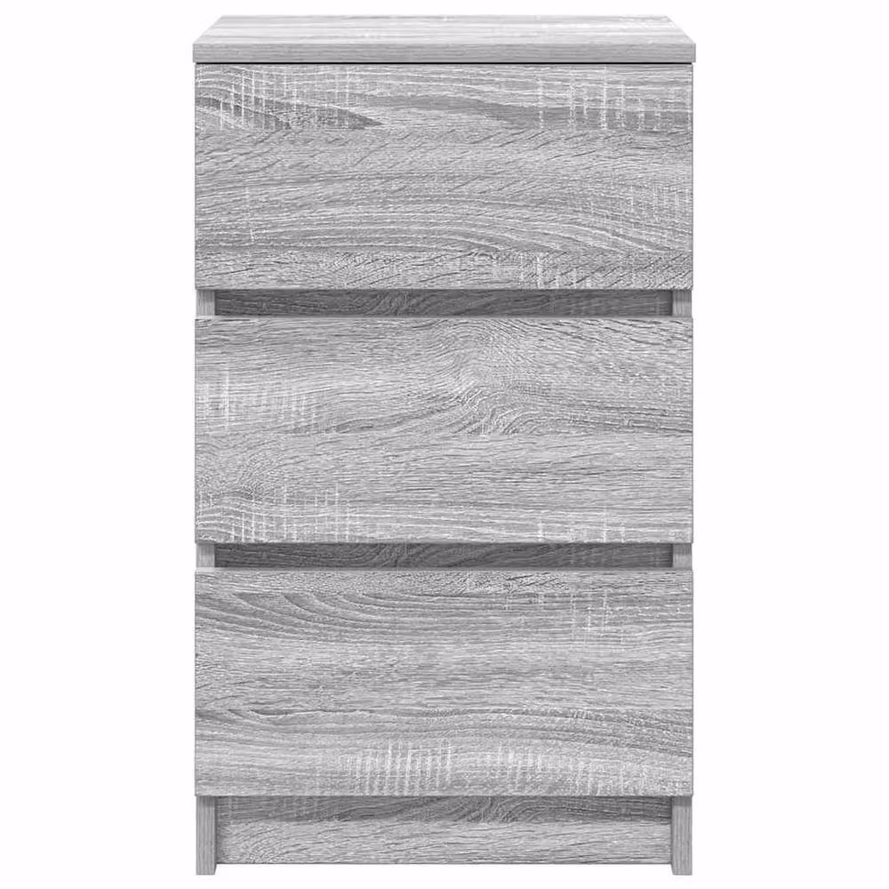 Berkfield Home Durable Bedside Cabinet with 3 Drawers, Grey Sonoma, W: 39 cm, D: 35 cm, H: 65 cm – 2