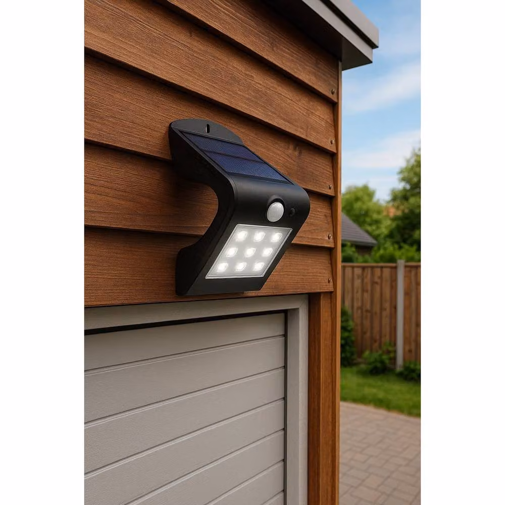 SPETLEK Solar LED Flood Light with PIR Motion and Dusk Sensor, Black – 4