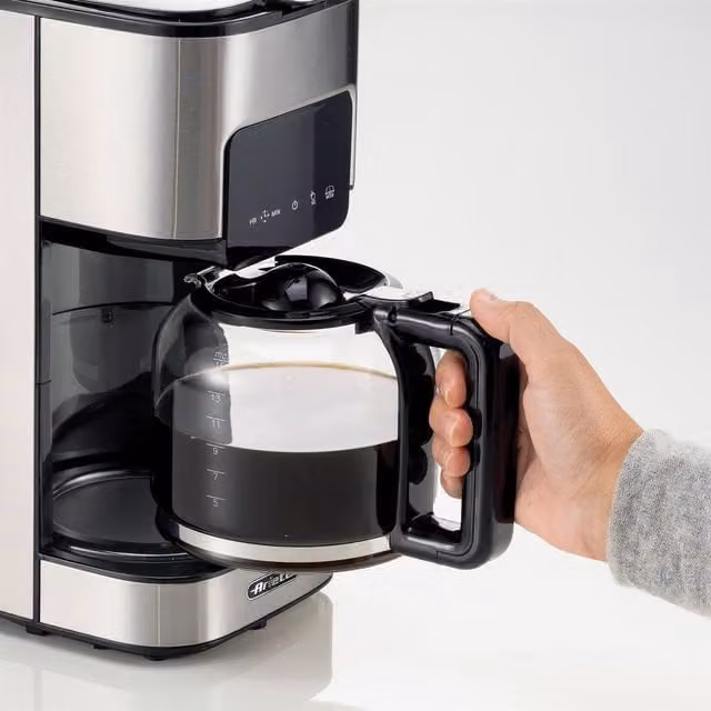Ariete Digital Filter Coffee Machine with Touch Display and Timer, Black and White, 1.5L