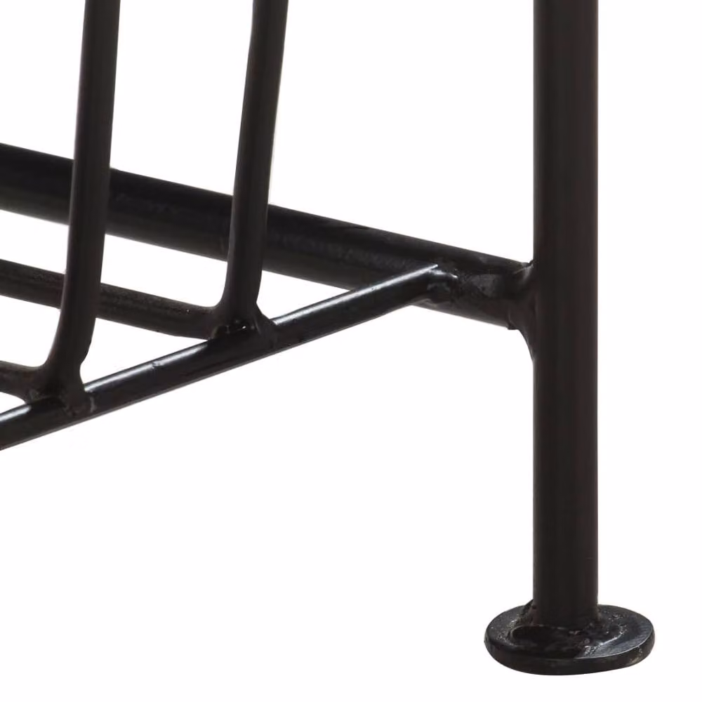 Berkfield Home Industrial Magazine Rack in Black and Brown Solid Mango Wood and Steel, W/D/H: 40 x 30 x 50 cm – 2