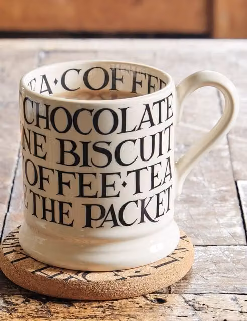 Emma Bridgewater Black Toast Ceramic Mug in Black and White