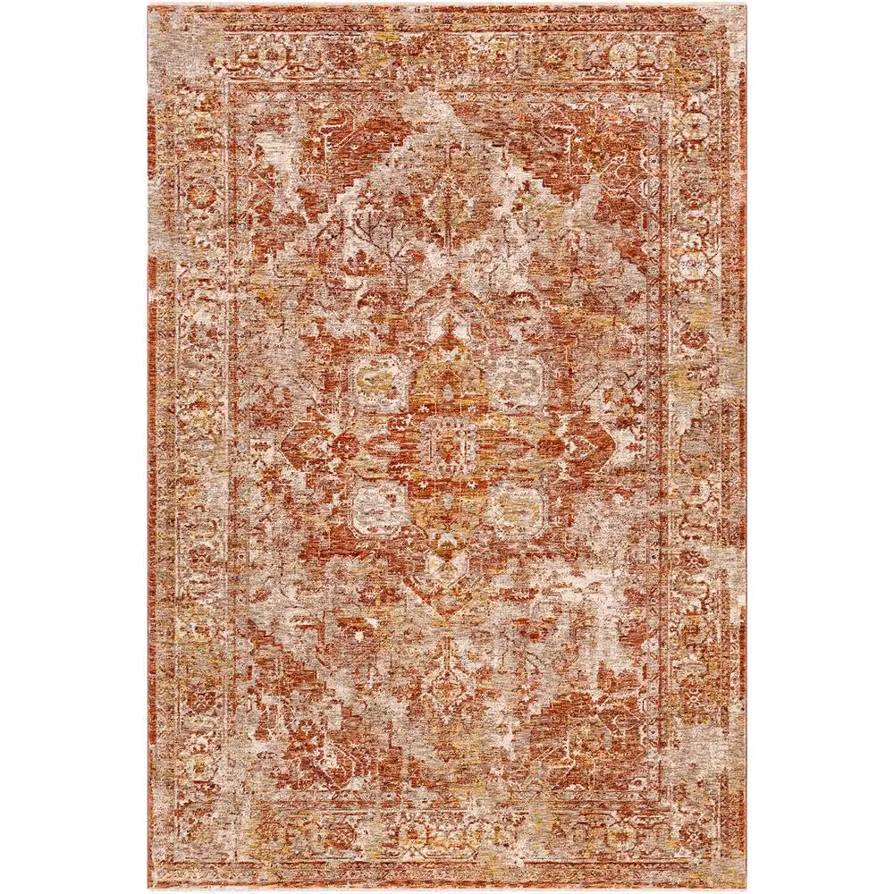 Livabliss Mirabel Vintage Beige and Brown Traditional Fringe Living and Dining Room Rug, W: 200 cm, L: 290 cm – 2